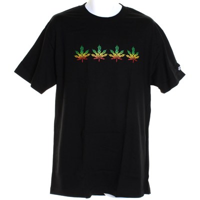 Rasta Leaf S/S T-Shirt - Black
