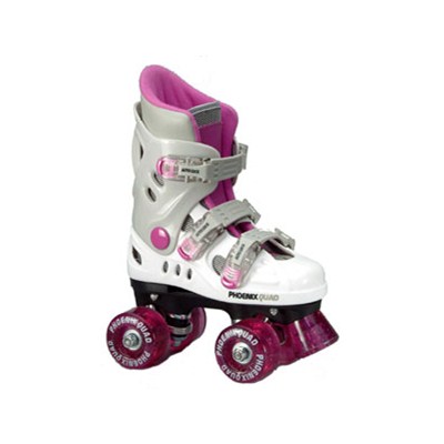 New Phoenix Pink/White Kids Quad Roller Skates