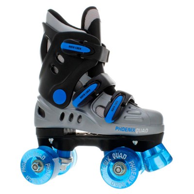 New Phoenix Blue/Silver Kids Quad Roller Skates