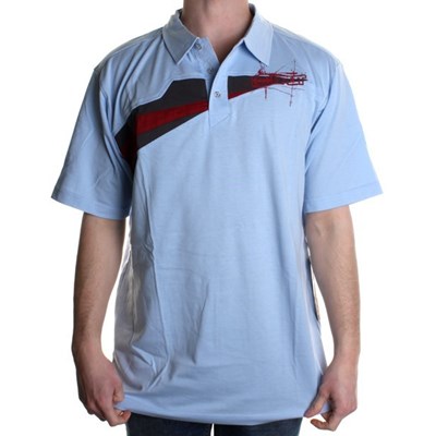 Scoundrel Knit S/S Polo Shirt - Light Blue