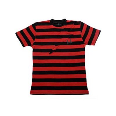 Striped Bolt S/S T-Shirt - Red/Black