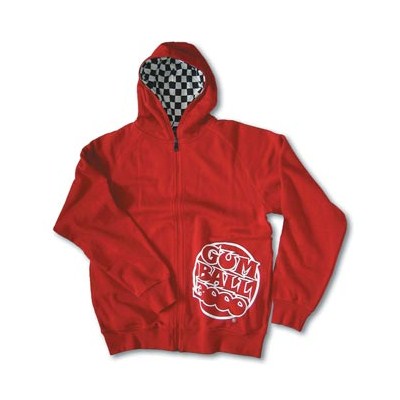 Grind Red Zip Hoody