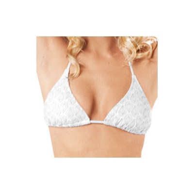 Triple Platinum Triangle Bikini Swim Top