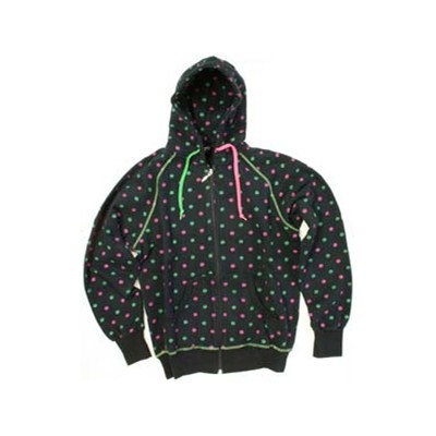 Spots Black Zip Hoody