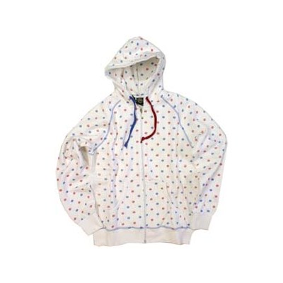 Spots White Zip Hoody