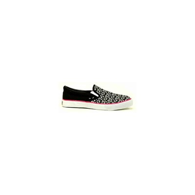 Game Over Slip on Black/Red Shoe