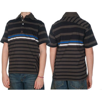 Blockage Youths S/S Polo Shirt - Charcoal