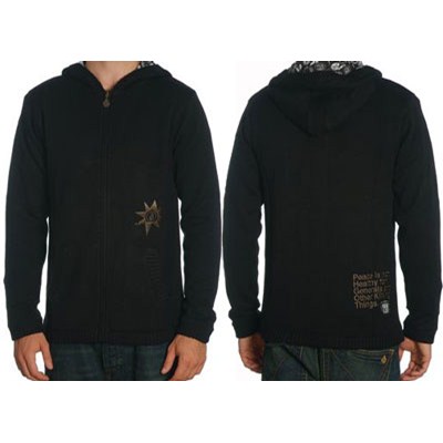 Peace Thing Reversible Sweater Zip Hoody