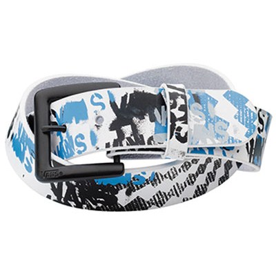 Wreckage Leather Belt - White/Blue