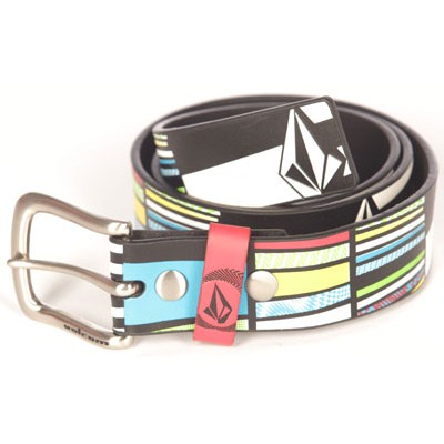 Mixed Bag White/Black Leather Belt