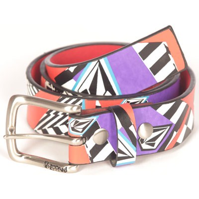 Collage Orange Leather Belt