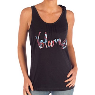 Blur Script Black Tank