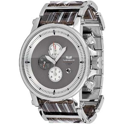 Plexi Acetate Silver/Silver/Grey/White Men's Watch PLA012