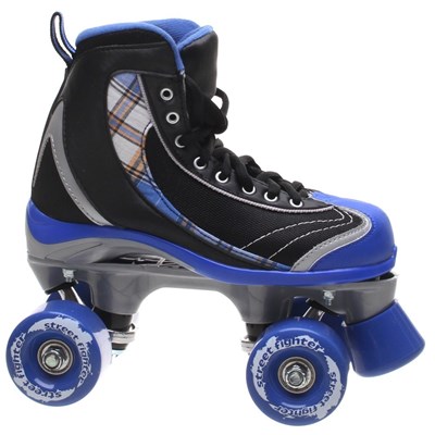Street Fighter Blue Quad Roller Skates