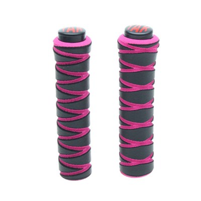 Black/Punk Pink Zig Zag Replacement Scooter Handlebar Grips