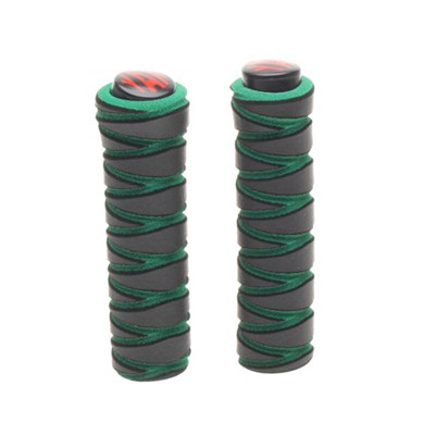 Black/Green Zig Zag Replacement Scooter Handlebar Grips