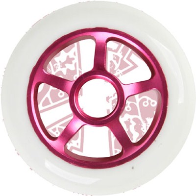 Pro Series Extreme Metal Core 100mm Scooter Wheel - Lilac/White