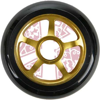 Pro Series Extreme Metal Core 100mm Scooter Wheel - Yellow/Black