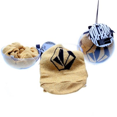 Party Ballz Sock Ornament - Gold
