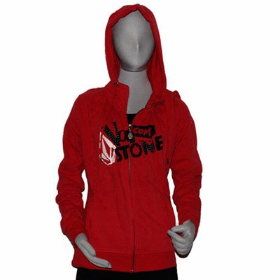 Two Choice Ruby Red Zip Hoody