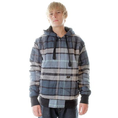 Davies Sulphur Blue Flannel Zip Hoody