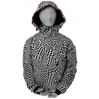 Grunt Varied New White Blow Up Insulated Snowboard Jacket