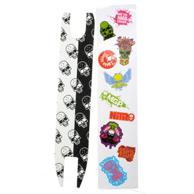 Madd Skulls Scooter Shock Tape - White/Black