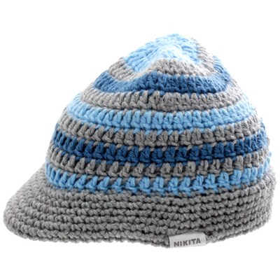 Mari Stockholm Visor Beanie - Light Grey/Pigeon Blue