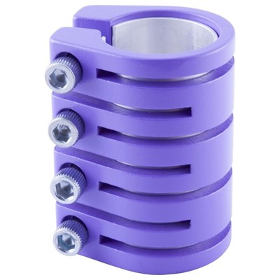 Quad Collar Scooter Snake Clamp - Purple  (inc Shim)