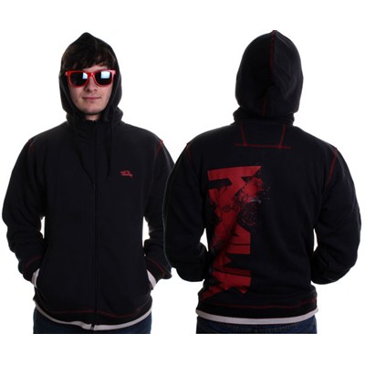 Mix Mood Sweater Youth Zip Hoody - Black