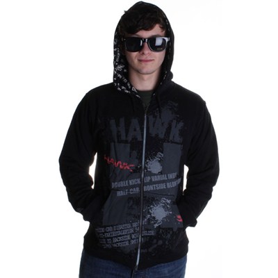 Spray Youth Zip Hoody - Black