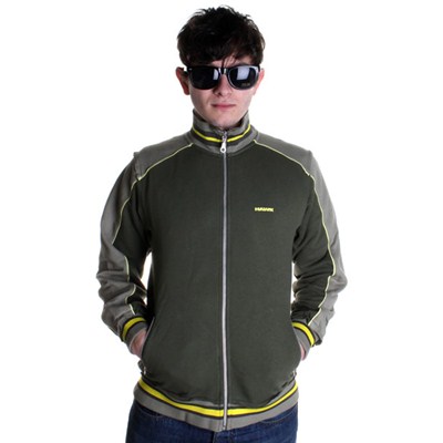Trilogy Power Zip Track Jacket - Army Green