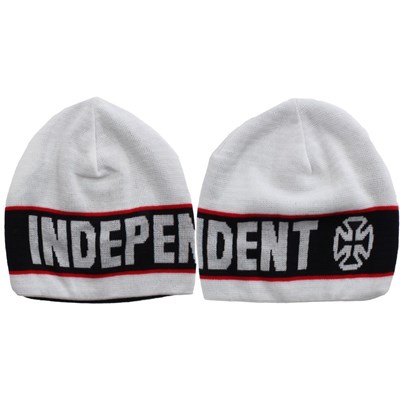Band Reverse Beanie - White