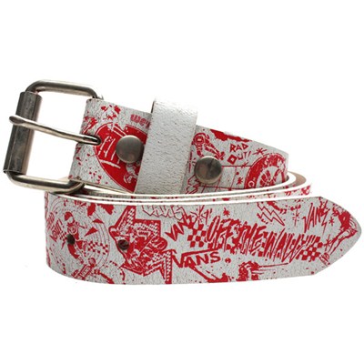 Just Like Me Belt - White/Red