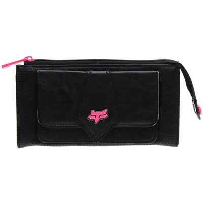 Blackout Top Zip Chequebook Purse - Black