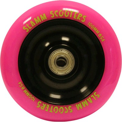 Metal Core Scooter Wheel and Bearings - Pink