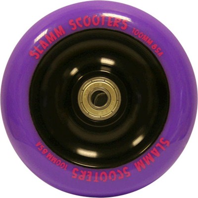 Metal Core Scooter Wheel and Bearings - Purple