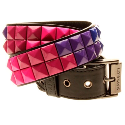 Duel Studded Belt - Black with Gradient