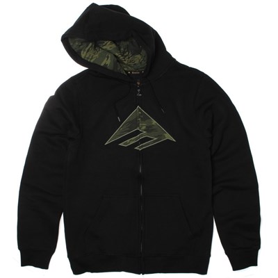 Triangle Fill Black/Camo Zip Hoody