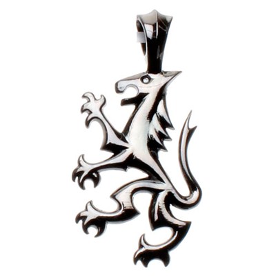 Manjusri's Lion Black Pendant