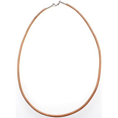 Brown Leather Choker - 20in