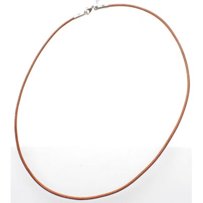 Brown Leather Choker - 18in