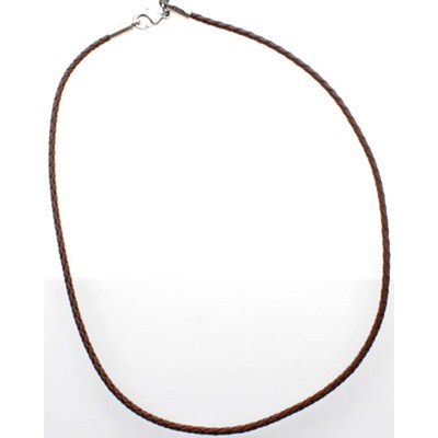 Brown Braided PVC Choker - 20in