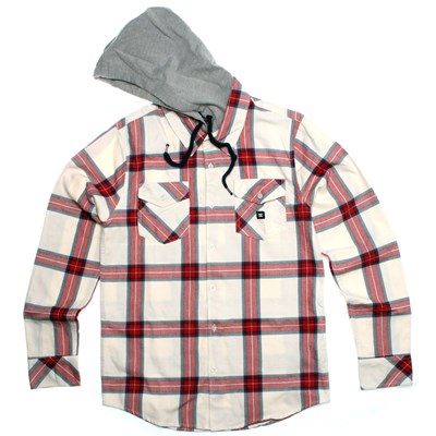 Gauntlet Hooded Off White L/S Shirt