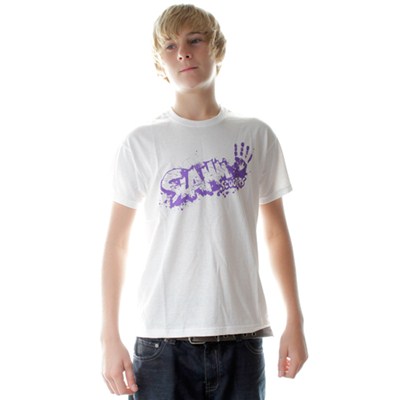 Splat Logo White Kids S/S Tee