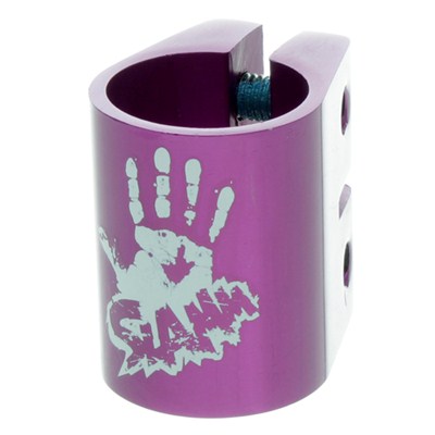 Oversized Double Collar Clamp - Anodised Purple