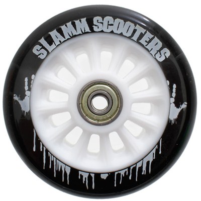 Nylon Core 100mm Scooter Wheel and Bearings - Black/White