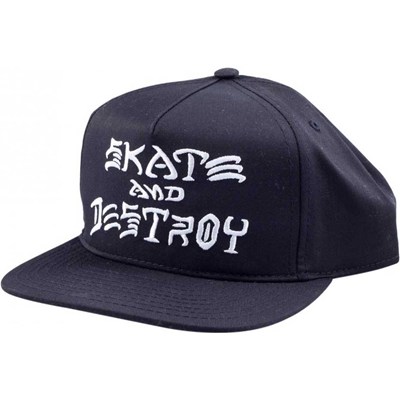 Skate and Destroy Snapback Cap - Black
