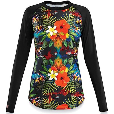 Womens Classic L/S Rashguard - Tropic Black