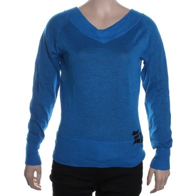 Show Me Some Skin V-Neck Sweater - Carribean Blue